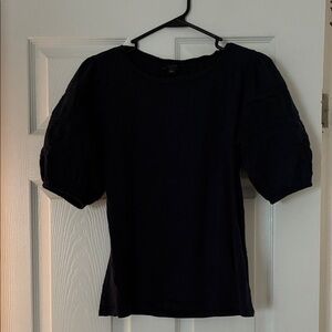 Elegant Black Puff Sleeve Top in navy in great condition!